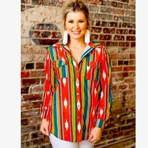 Women’s Aztec Serape Western Shirt